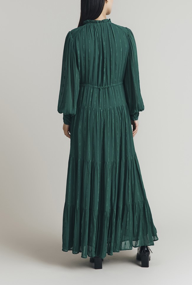 Margot Jacquard Georgette Stripe Dress