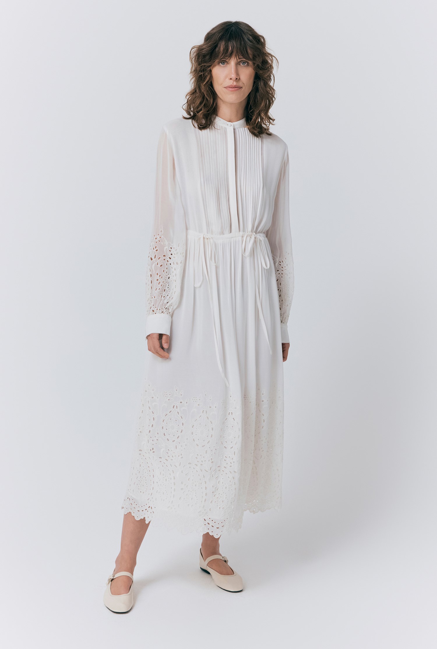 パンツ louren cutwork embroidery pant white S louren cutwork embroidery pant white S（Dressmaking Fabric
