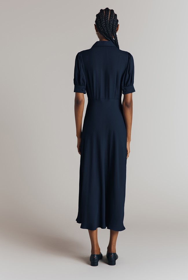 Wilma Crepe Midi Tea Dress