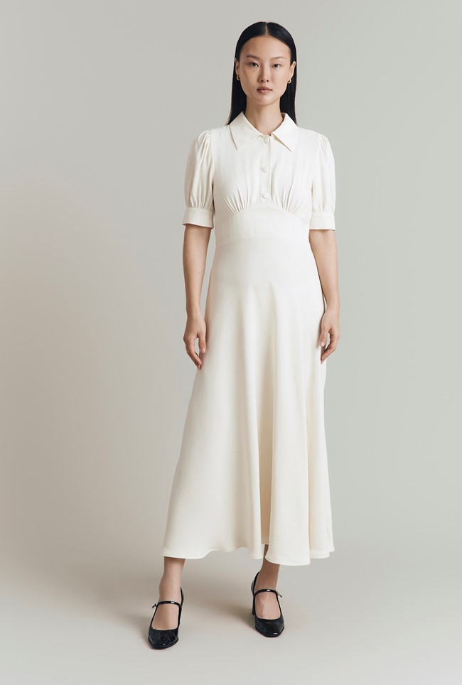 Wilma Crepe Midi Tea Dress