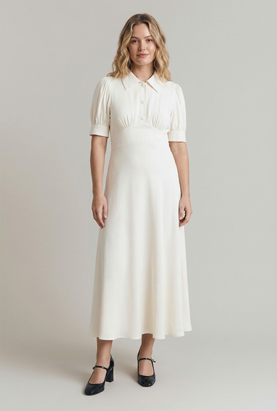 Wilma Crepe Midi Tea Dress
