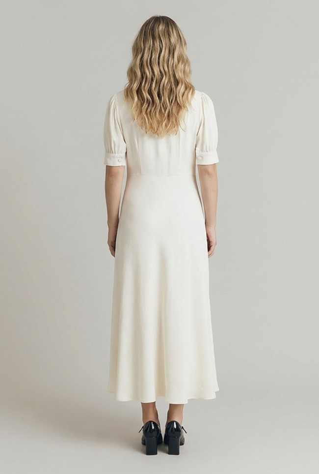 Wilma Crepe Midi Tea Dress