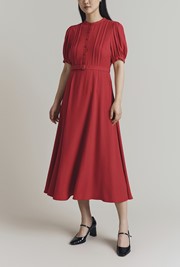 Francis Satin Back Crepe Midi Dress