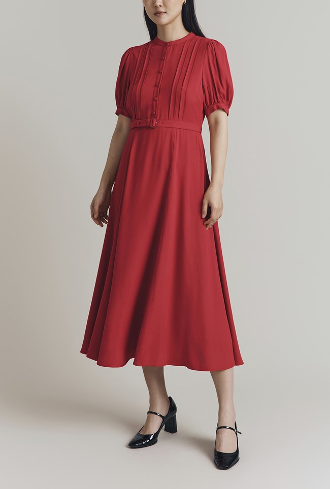 Francis Satin Back Crepe Midi Dress