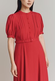 Francis Satin Back Crepe Midi Dress