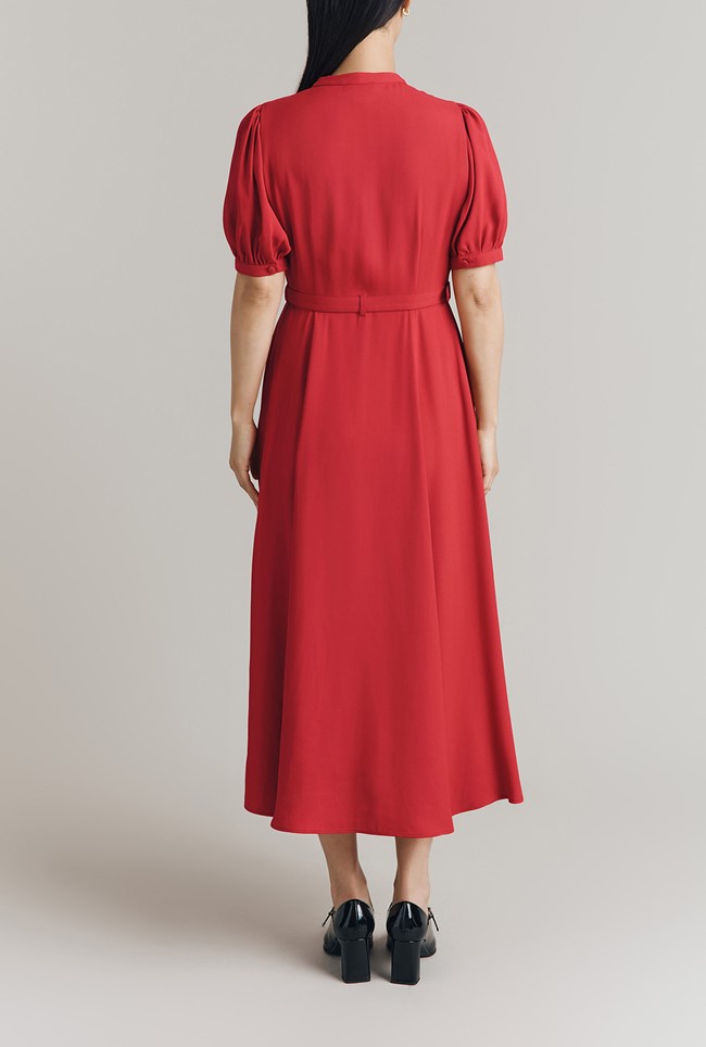 Francis Satin Back Crepe Midi Dress
