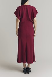 Dara Crepe Short Sleeve Midi Dress  