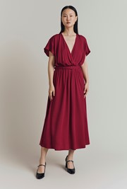 Aria Viscose Belted Midi Dress