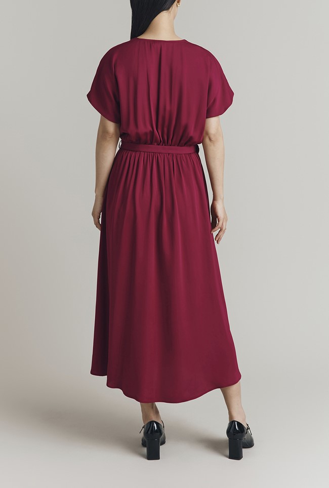 Aria Viscose Belted Midi Dress