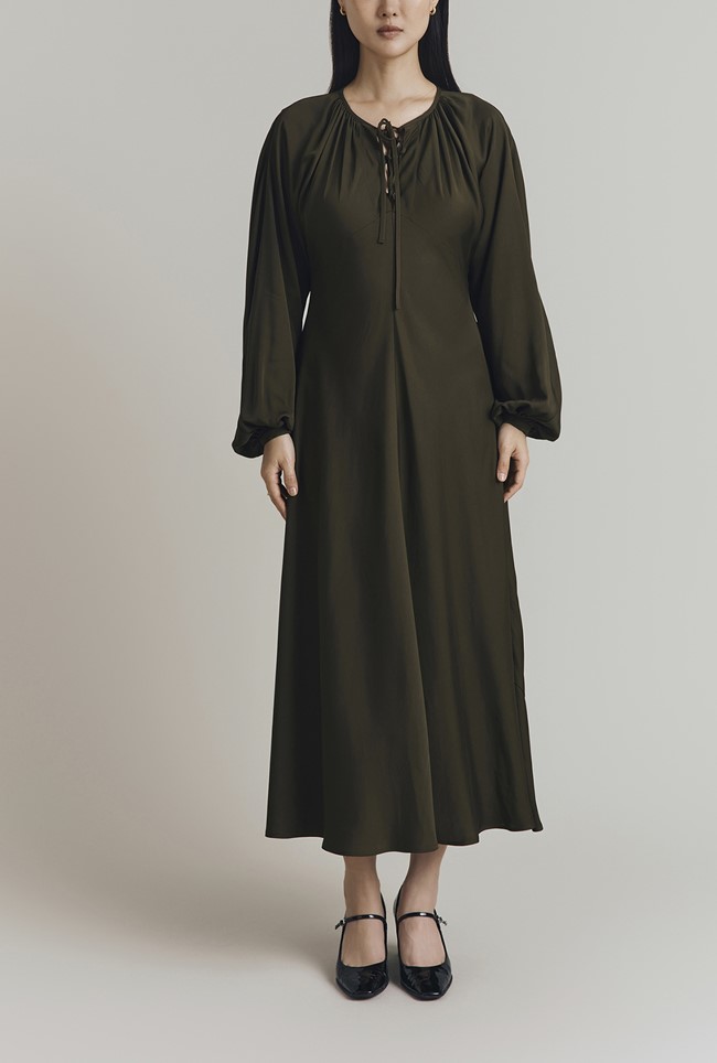 Zuri Bias Cut Midi Dress