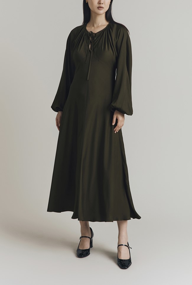 Zuri Bias Cut Midi Dress