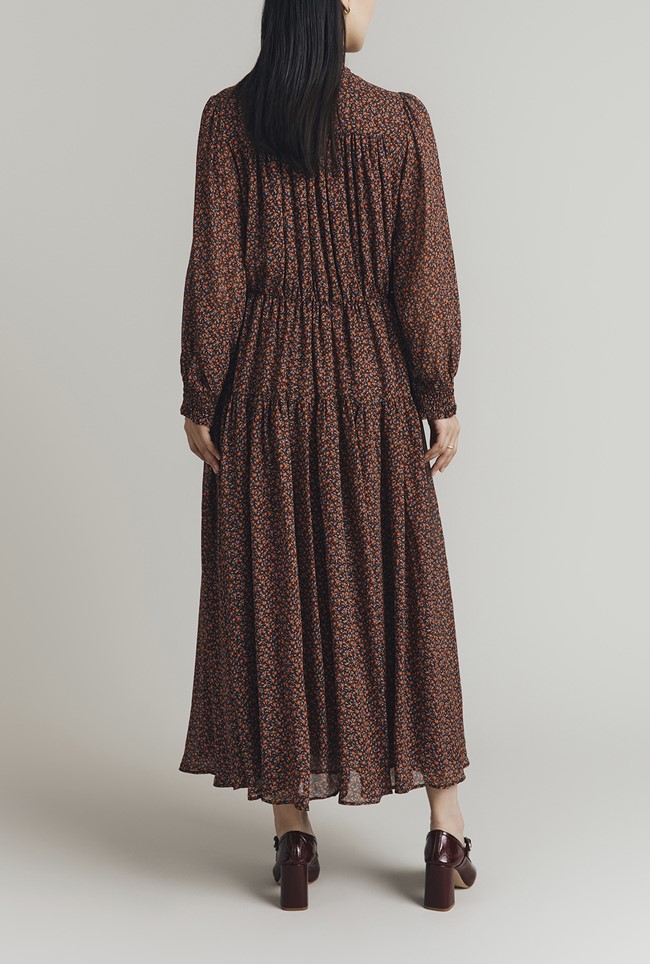 Orla Ditsy Georgette Tiered Maxi Dress