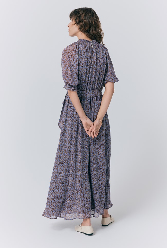 Effie Georgette Ditsy Midi Dress