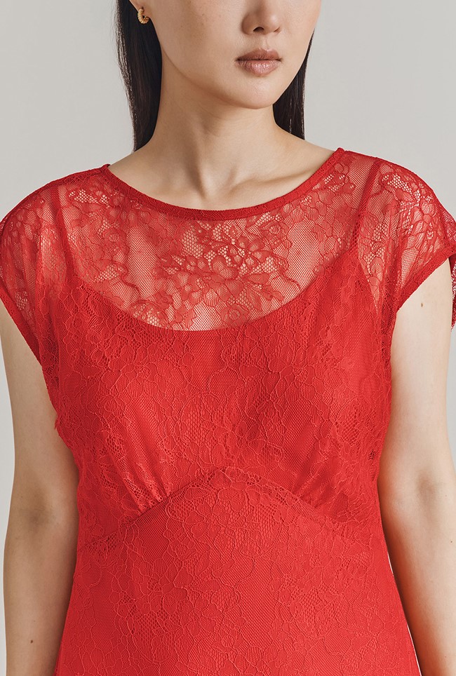 Aletta Lace Midi Dress