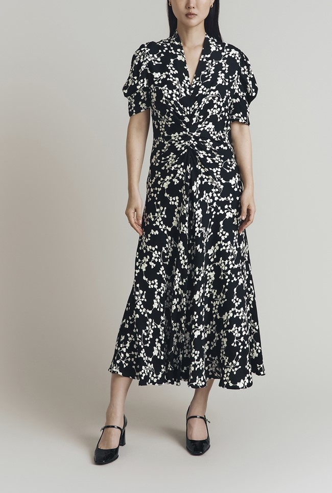 Capri Crepe Floral Midi Dress