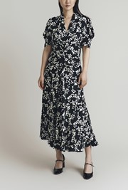 Capri Crepe Floral Midi Dress