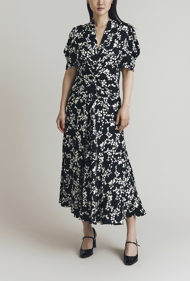 Capri Crepe Floral Midi Dress