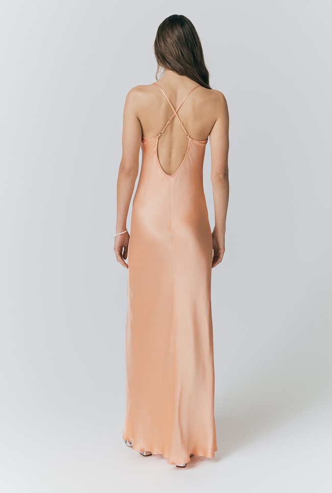 Kallie Satin Maxi Slip Dress