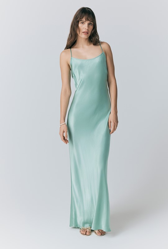 Kallie Satin Maxi Slip Dress