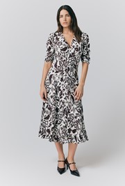 Madi Crepe Floral Midi Dress