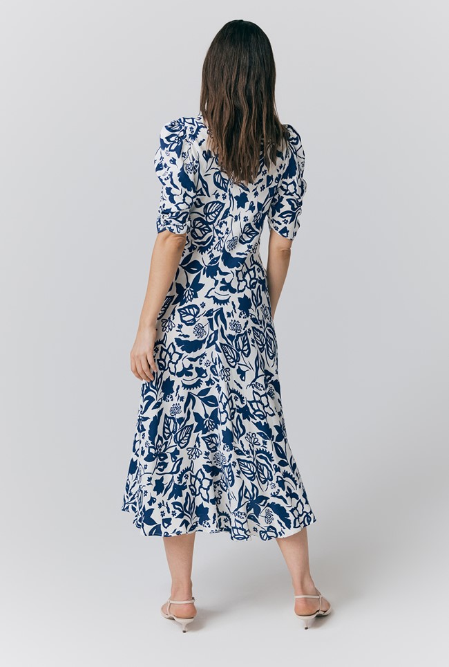 Madi Crepe Floral Midi Dress