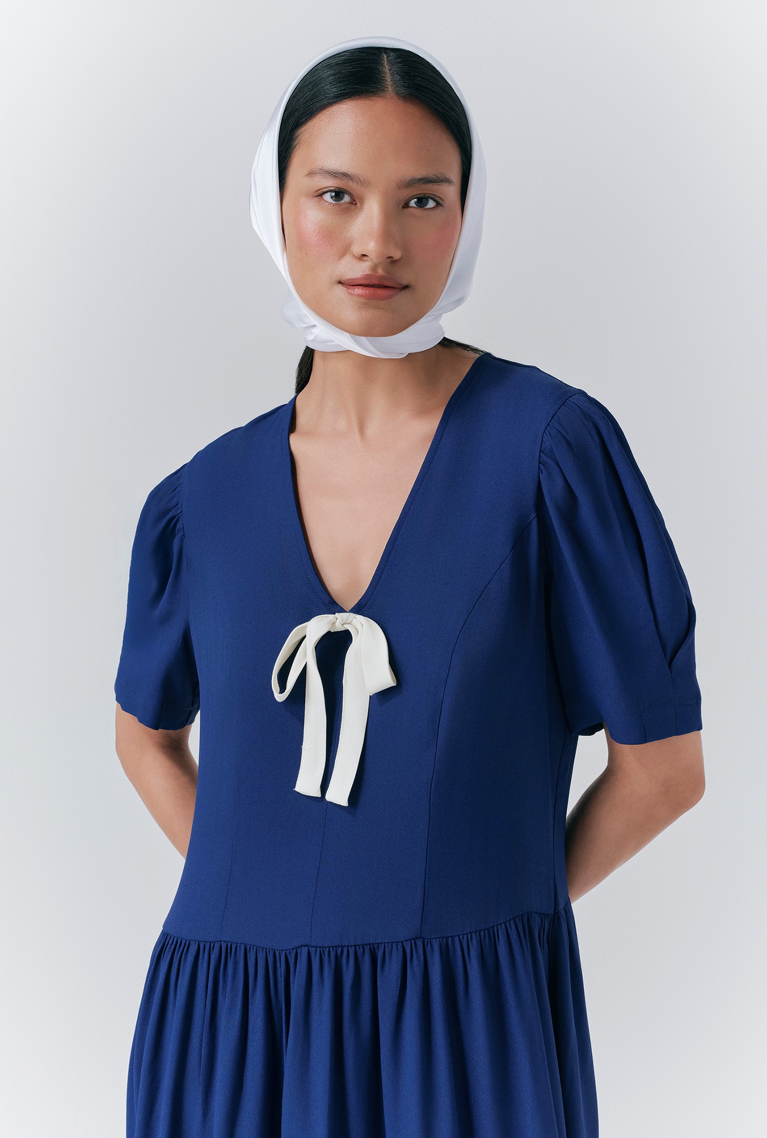 Ghost Peony Crepe Midi Dress