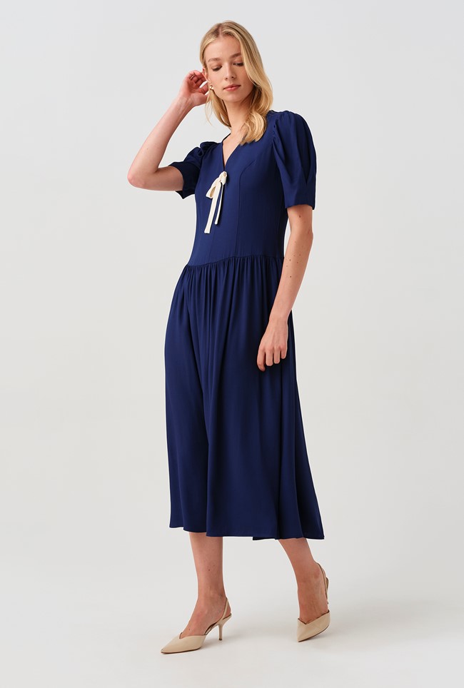 Peony Crepe Midi Dress 