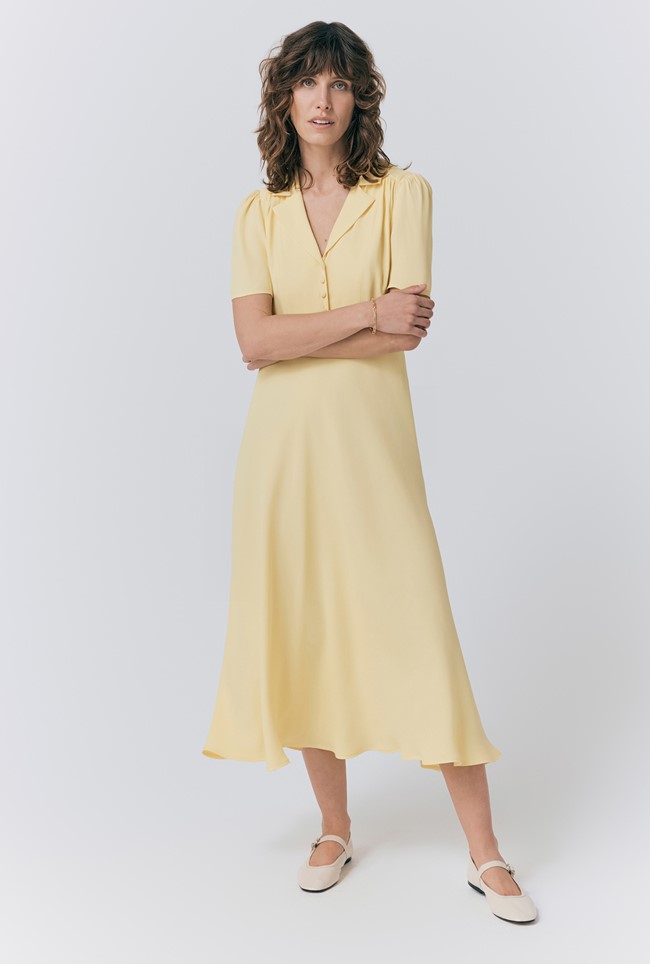 Blair Crepe Midi Tea Dress