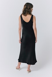 Palm Satin Midi Slip Dress