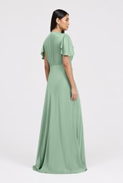 Delphine Button Through Satin Maxi Dress