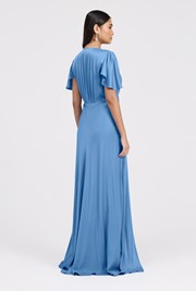 Delphine Button Through Satin Maxi Dress