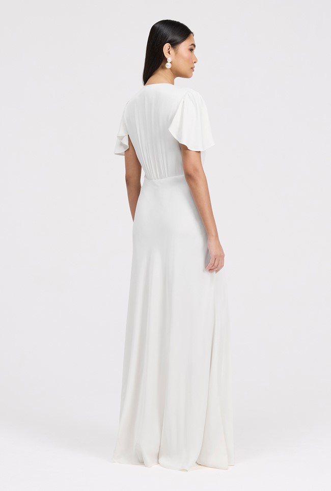 Delphine Button Through Satin Maxi Dress