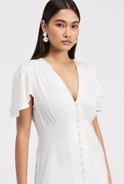 Delphine Button Through Satin Maxi Dress