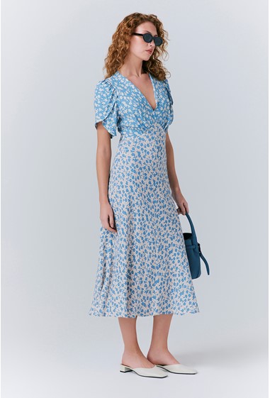 ghost blue floral dress Marks & Spencer has teamed up with Ghost on floral dresses