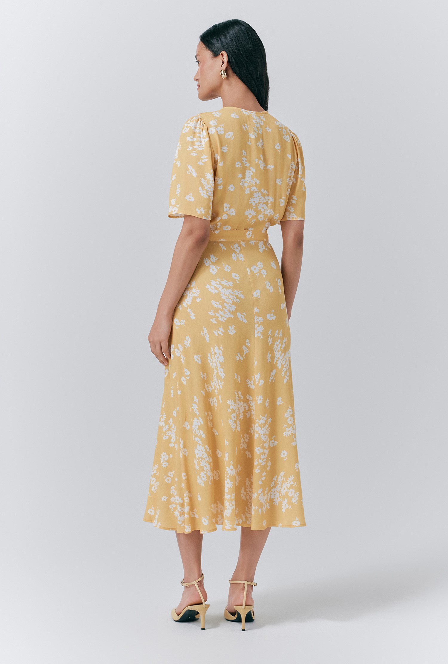 DVF ワンピース Jemma floral crepe midi dress952492 DIANE VON FURSTENBERG Jemma printed crepe midi dress | THE