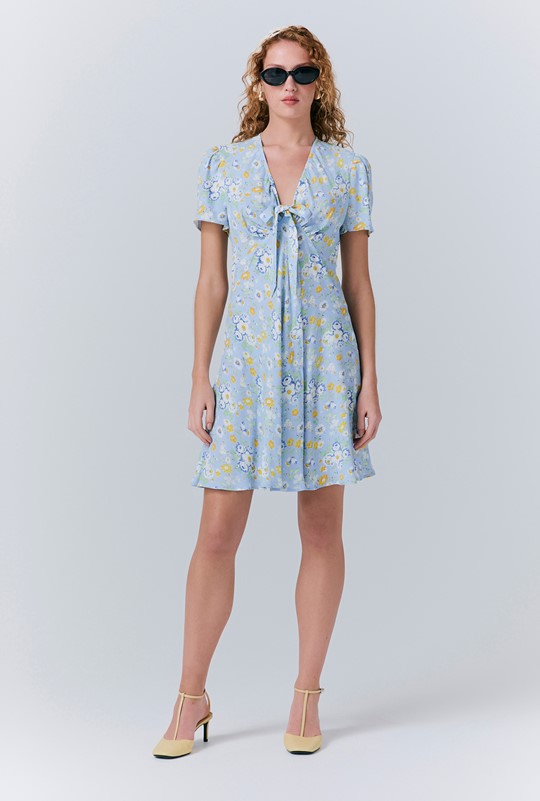Lucy Crepe Floral Short Dress