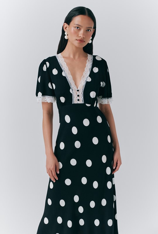 POLKA DOT CLUB チェック柄ドレス 4th & Reckless linen blend bandeau longline top in cream