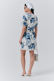 Reanna Linen Floral Short Dress
