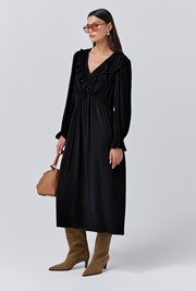 Aurora Crepe Tie Waist Midi Dress