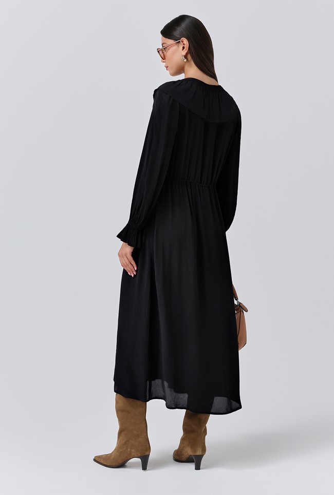 Aurora Crepe Tie Waist Midi Dress