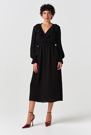 Aurora Crepe Tie Waist Midi Dress