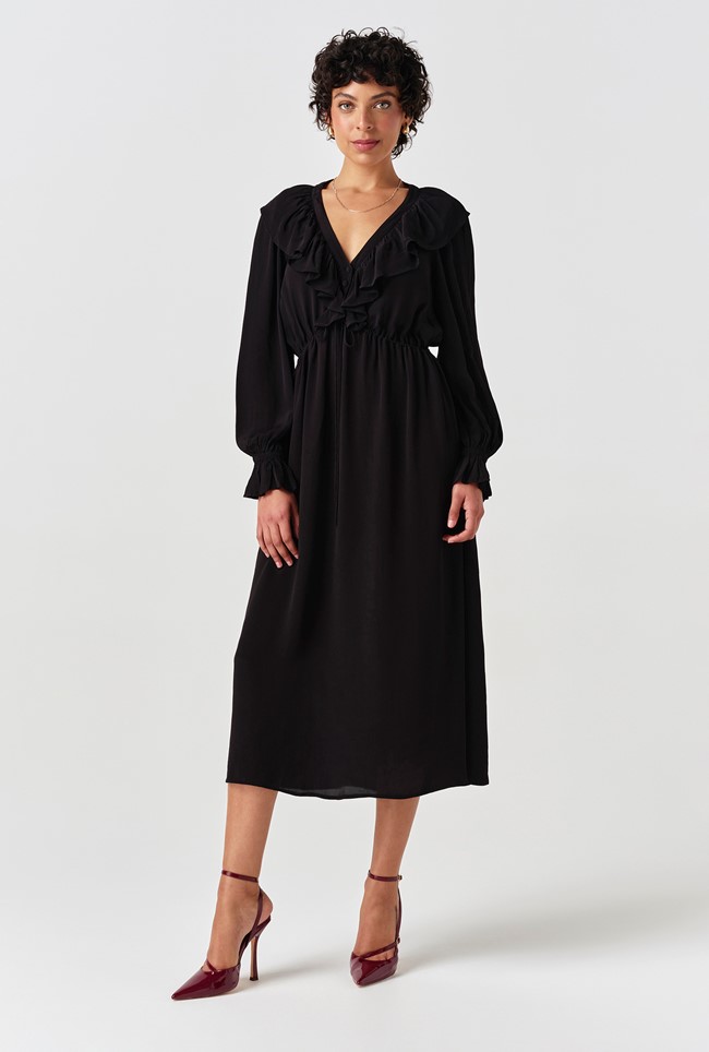 Aurora Crepe Tie Waist Midi Dress