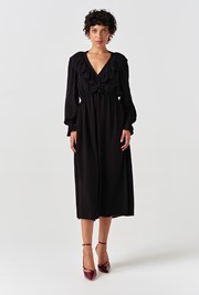 Aurora Crepe Tie Waist Midi Dress