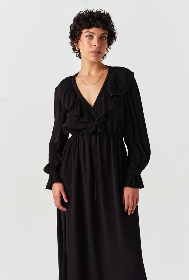 Aurora Crepe Tie Waist Midi Dress