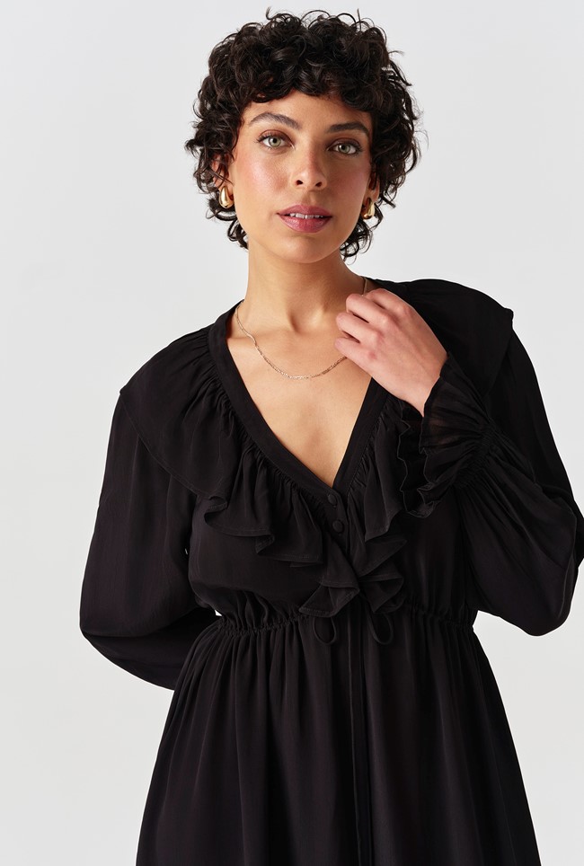 Aurora Crepe Tie Waist Midi Dress