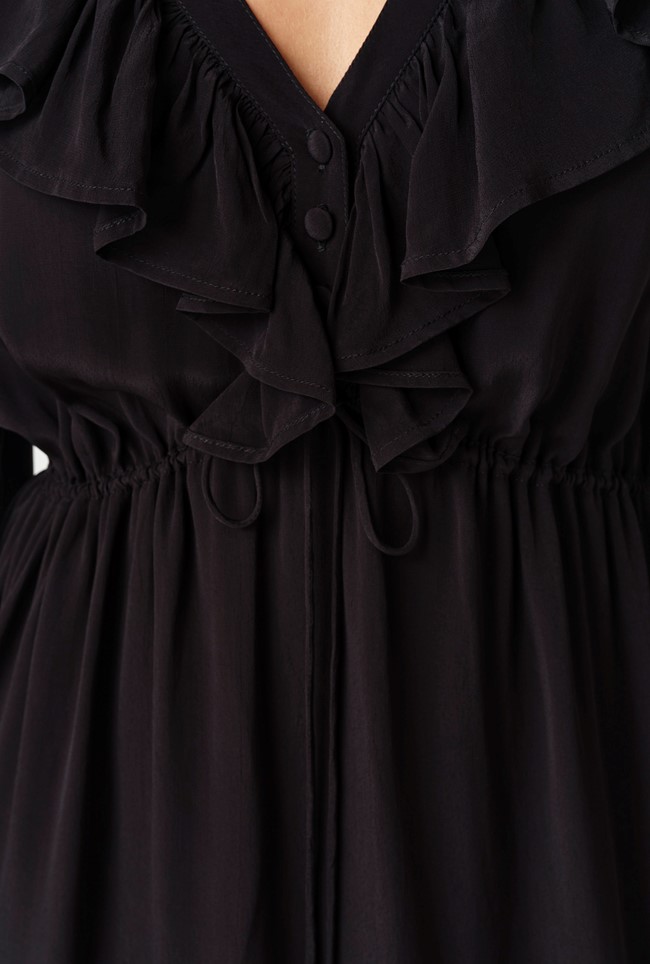 Aurora Crepe Tie Waist Midi Dress