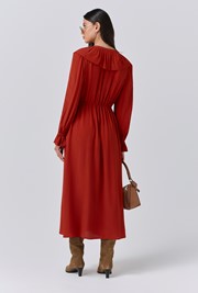 Aurora Crepe Tie Waist Midi Dress