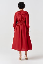 Aurora Crepe Tie Waist Midi Dress