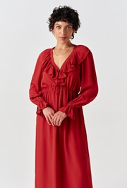 Aurora Crepe Tie Waist Midi Dress