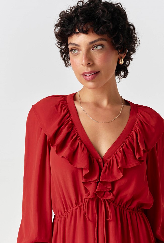 Aurora Crepe Tie Waist Midi Dress